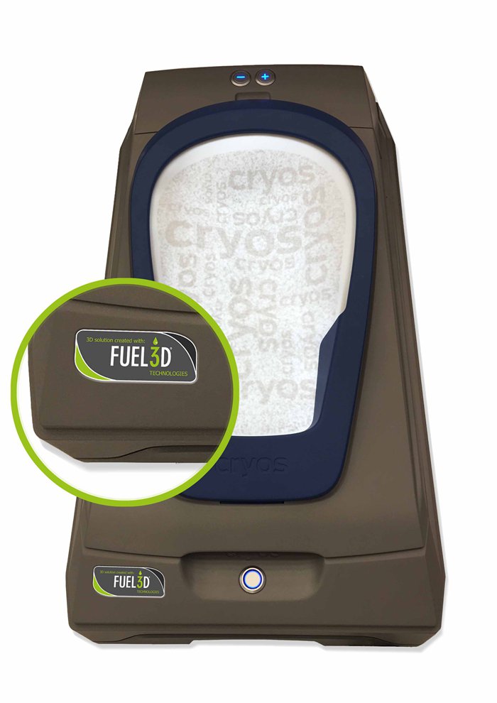 根據(jù)3d掃描儀原理創(chuàng)造帶Fuel3D技術(shù)的足部掃描儀CryoScan3D