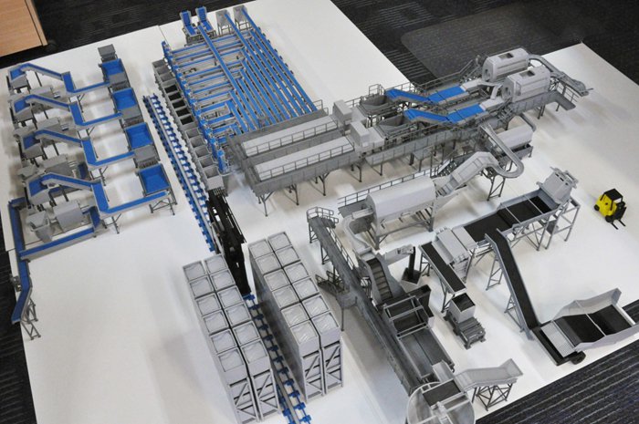 3D打印縮放等比例模型(庫)解決企業(yè)生產(chǎn)線復雜問題,3D打印出生產(chǎn)線模型展示圖