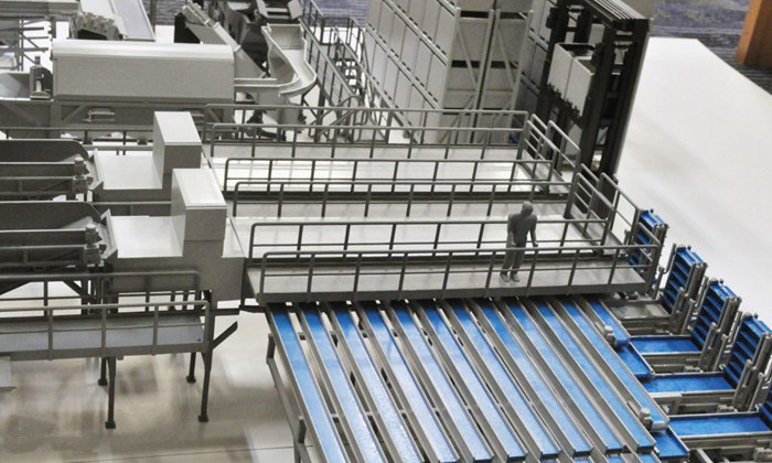 3D打印縮放等比例模型(庫)解決企業(yè)生產(chǎn)線復雜問題,3D打印出生產(chǎn)線模型展示圖