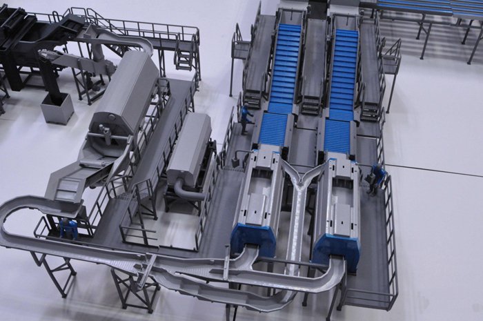 3D打印縮放等比例模型(庫)解決企業(yè)生產(chǎn)線復雜問題,3D打印出生產(chǎn)線模型展示圖